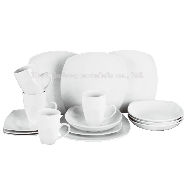 dinnéar poircealláin boird-16piece leagtha síos le decal clóite