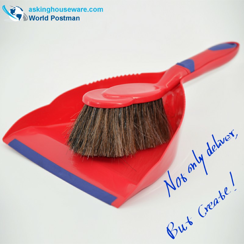 Akbrand Dustpan Brush Broom le Guairí an Tail Capall