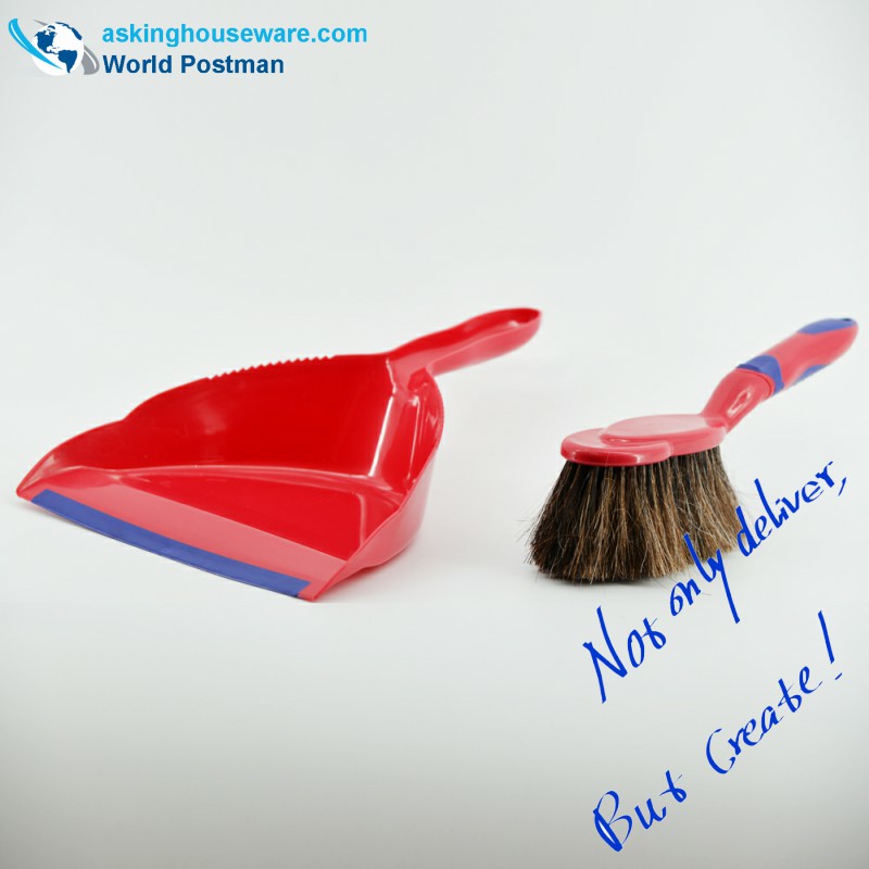 Akbrand Dustpan Brush Broom le Guairí an Tail Capall