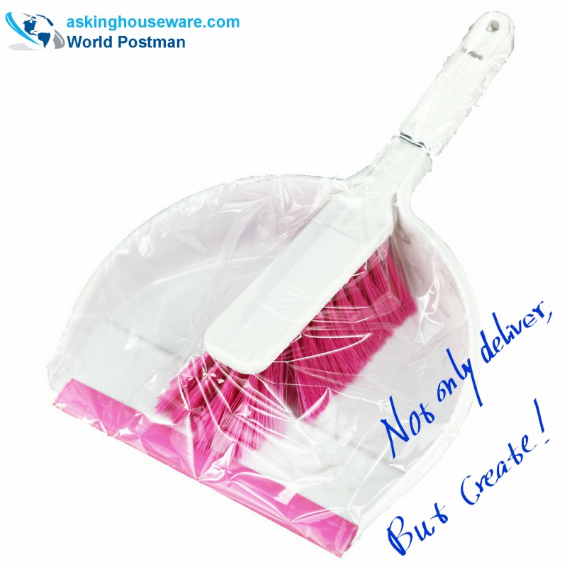 Akbrand Dustpan Brush Broom le Láimhseáil Fada