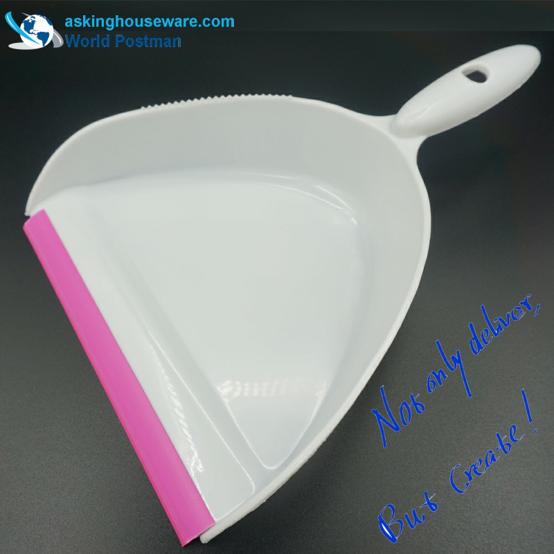 Akbrand Dustpan Brush Broom le Iontráil Níos Leithne agus líne PVC