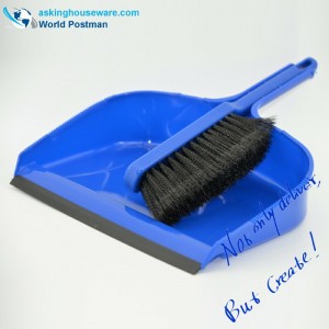 Scuab Dustpan Méid Big Akbrand le Giúis Phlaisteacha nó Scuaba Cnó cócó agus Bord Scuab adhmaid