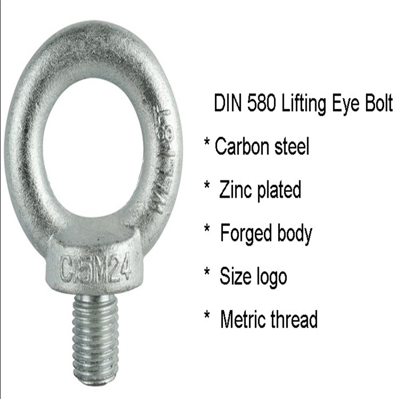 Snáithe Méadrach Galvanized Dolt Eye DIN580