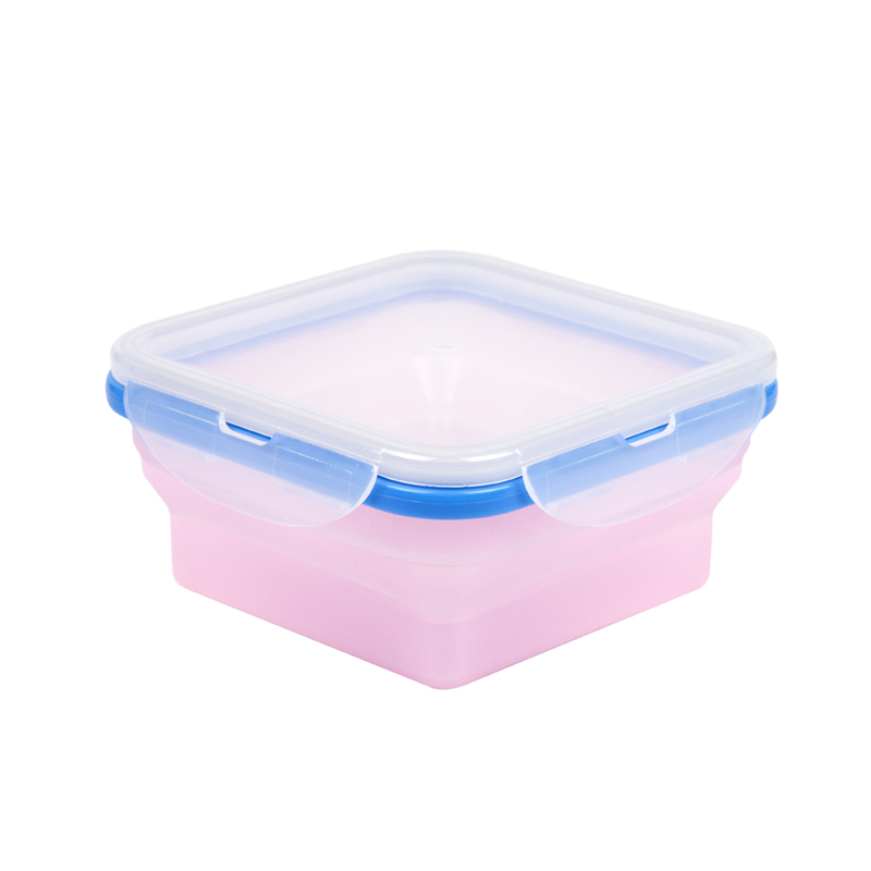 Coimeádán stórála bia cearnóige bia cairdiúil saor ó BPA BPA bosca lóin foldable fillte do na páistí