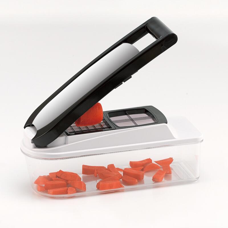 4IN 1 Lipéad Glasraí Slicer Mandoline - Gabhdáin Gloine Bíseach Glasraí Slicer Dicer