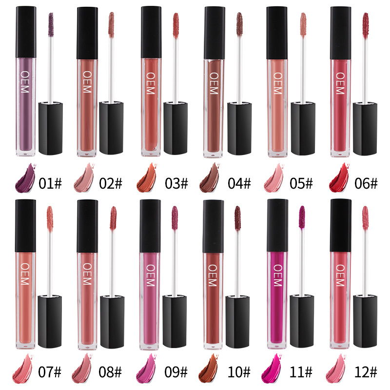 Lipéid Choipéid Príobháideach Ardchaighdeáin Lipgloss Lipstick Leachtacha OEM Lipgloss