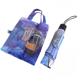 Priontáil siopadóireachta mála digiteach 3 scáth fillte le haghaidh taistil