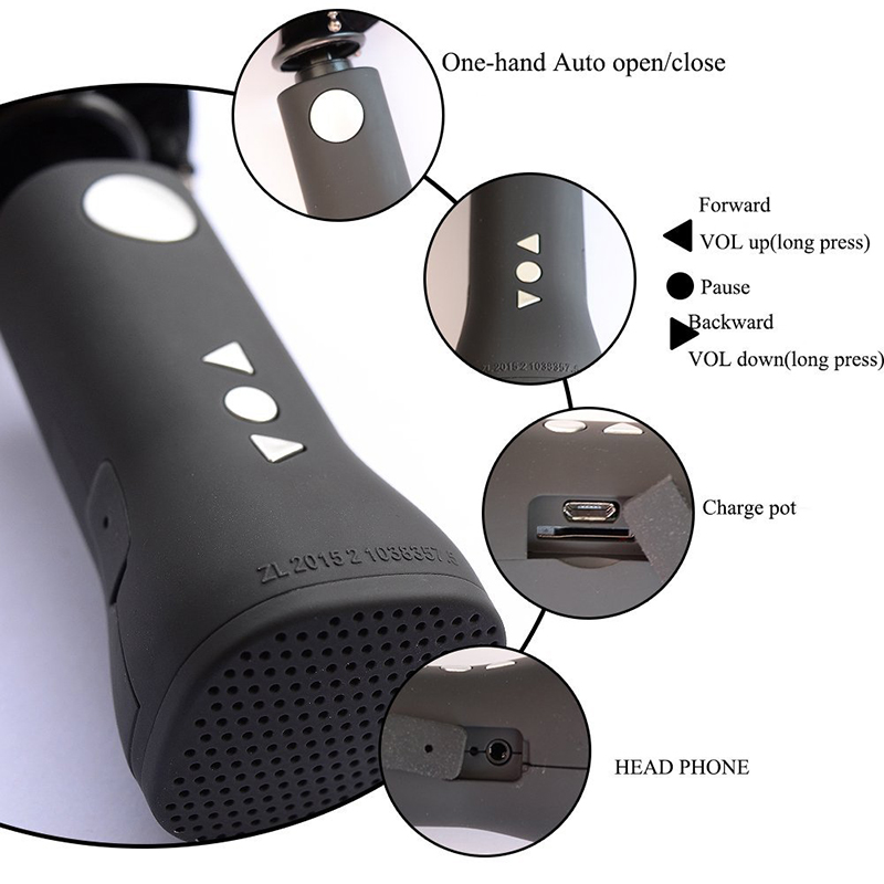 Cainteoir scáth Bluetooth ceol UV cosaint nua aire 3 foldable speisialta