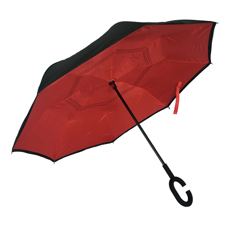 Díol te Táirgí Nua Stoc Saincheaptha Droim ar ais Umbrella le priontaí lógó