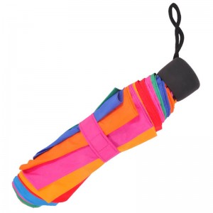 Dath tuar ceatha 21inch * fabraic pongee 18k 190T Umbrella 3 huaire le láimhseáil plaisteach