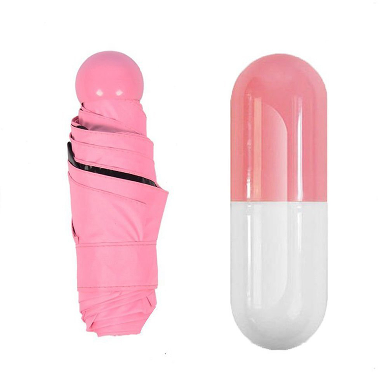 Umbrella 2019 6 Painéal Mini 5 huaire scáth dubh frith-ubha scáth bándearg capsule bándearg