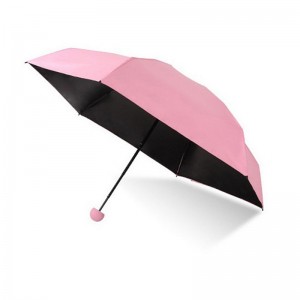 Umbrella 2019 6 Painéal Mini 5 huaire scáth dubh frith-ubha scáth bándearg capsule bándearg