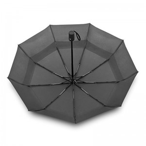 2019 Bulc-cheannach ciseal dúbailte windproof Priontáil Foldable Auto Oscailte Black 3 folding aoac Umbrella