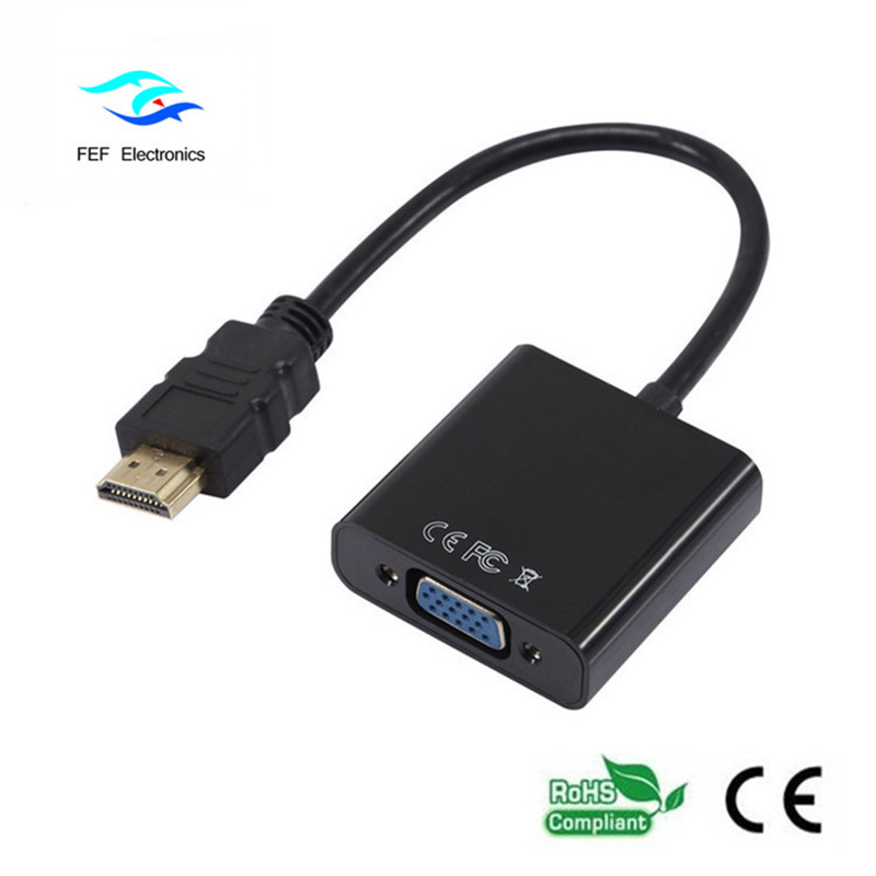 hdmi fireann go vga tiontaire baineann Cód: FEF-HIC-001