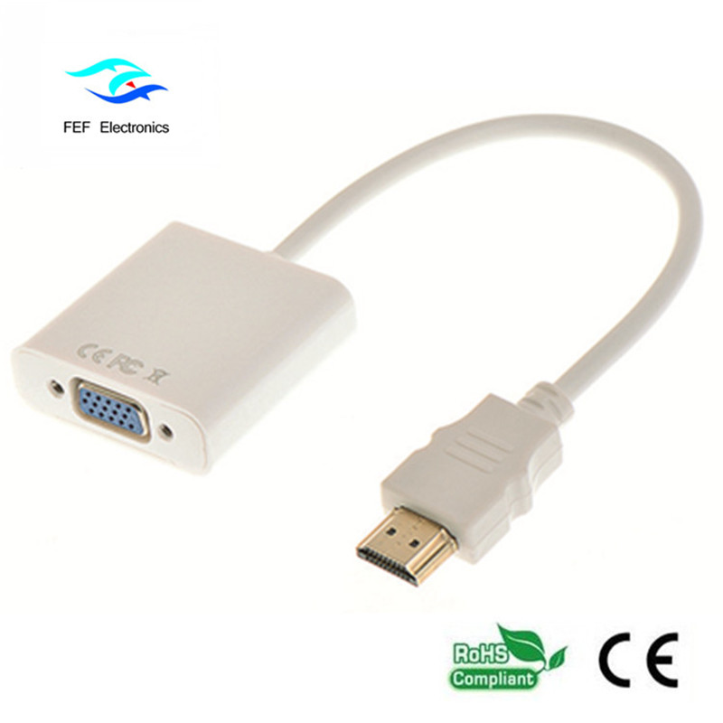 hdmi fireann go vga tiontaire baineann Cód: FEF-HIC-001