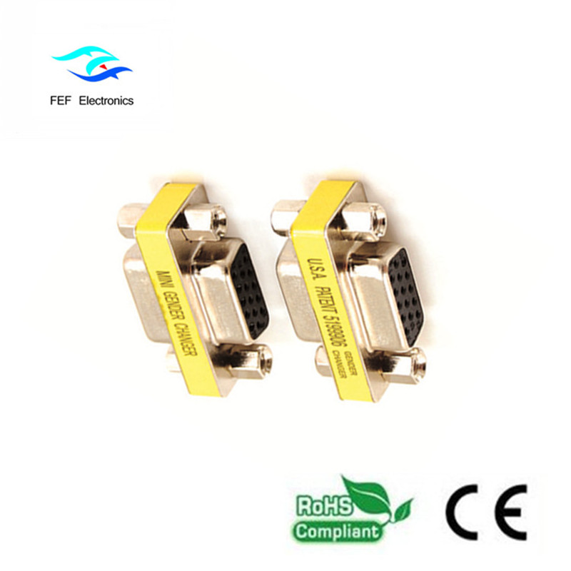 Mini DB15 VGA HD baineann le cuibheoir / cúplálaí baineann Cód: FEF-V-007