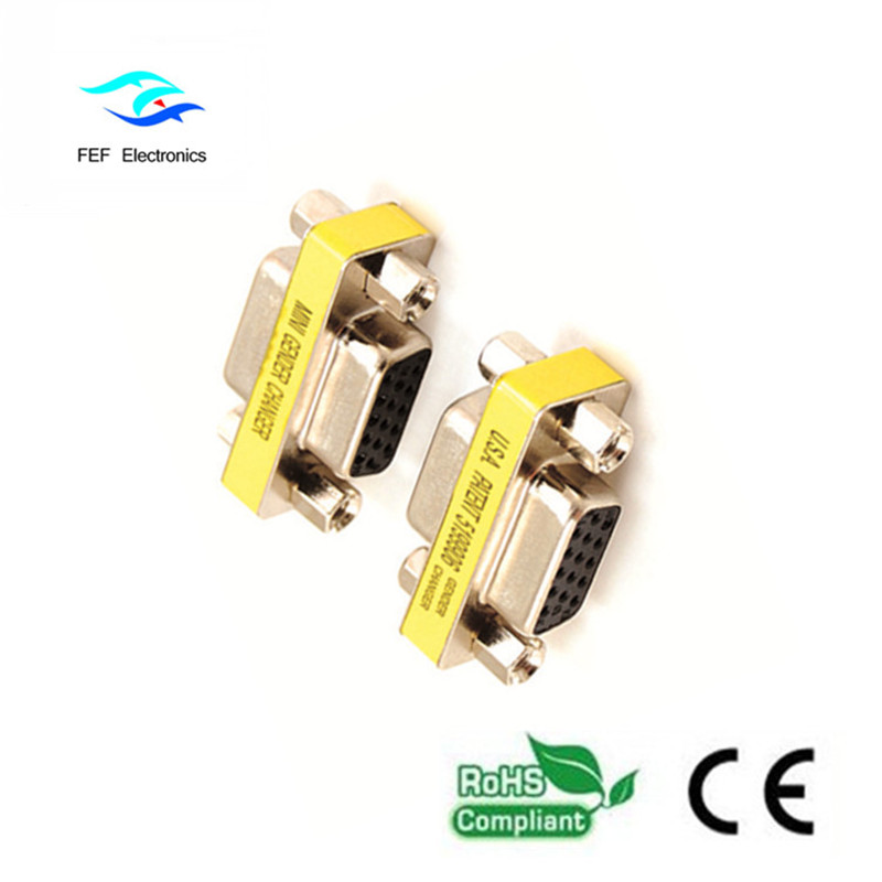 Mini DB15 VGA HD baineann le cuibheoir / cúplálaí baineann Cód: FEF-V-007