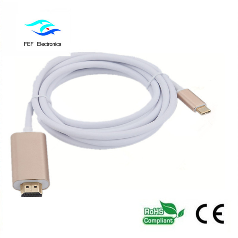 USB Cineál c go HDMI tiontaire fireann bhlaosc ABS Cód: FEF-USBIC-013