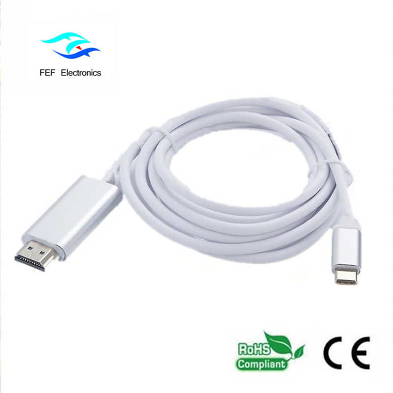 USB Cineál c go HDMI tiontaire fireann bhlaosc ABS Cód: FEF-USBIC-013