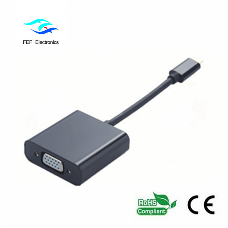 USB 3.1 Fireann Cineál-C le tiontaire baineann VGA Cód: FEF-USBIC-002