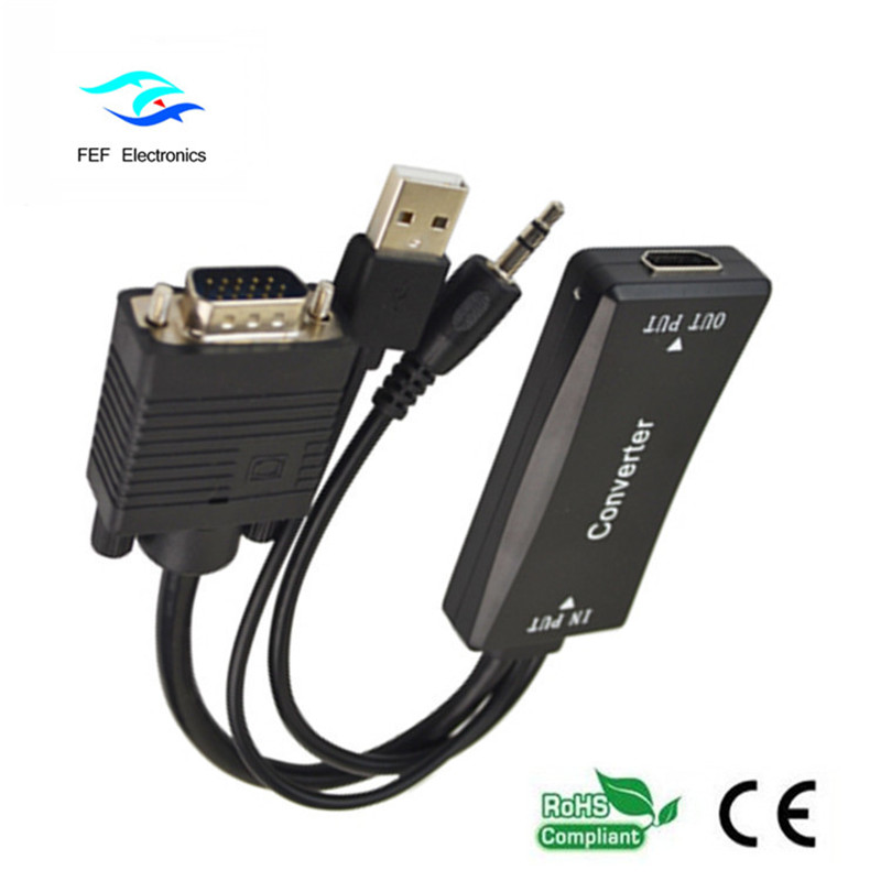 Fir VGA le mná HDMI + Soláthar cumhachta Fuaime + USB Cód: FEF-HIC-011