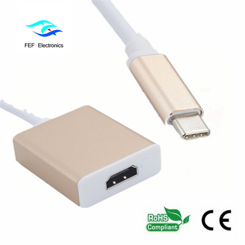 Cineál USB c to HDMI tiontaire miotail cás cáis Cód: FEF-USBIC-006