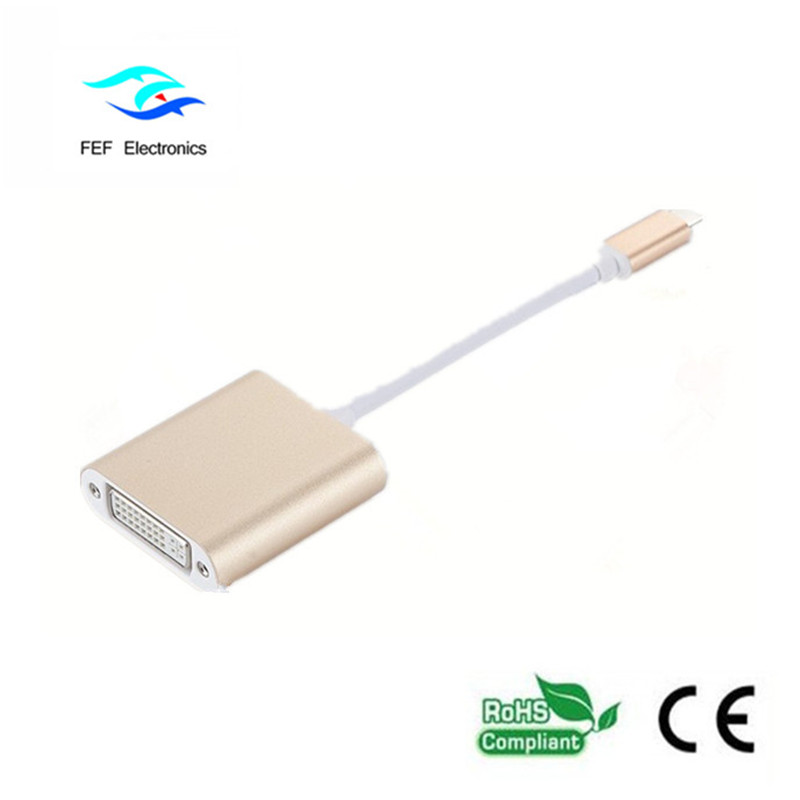 USB CINEÁL-C le tiontaire tiontaire baineann an DVI ABS Cód: FEF-USBIC-003