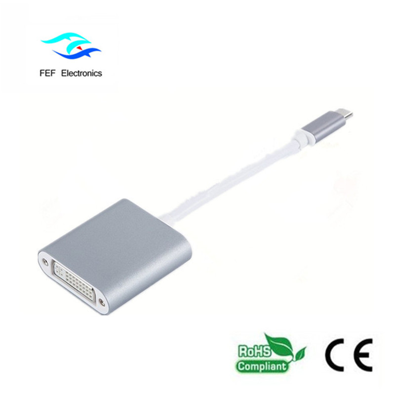 USB CINEÁL-C le tiontaire tiontaire baineann an DVI ABS Cód: FEF-USBIC-003