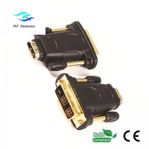 DVI (24 + 1) fireann go HDMI baineann adapter óir / nicil Cód: FEF-HD-005