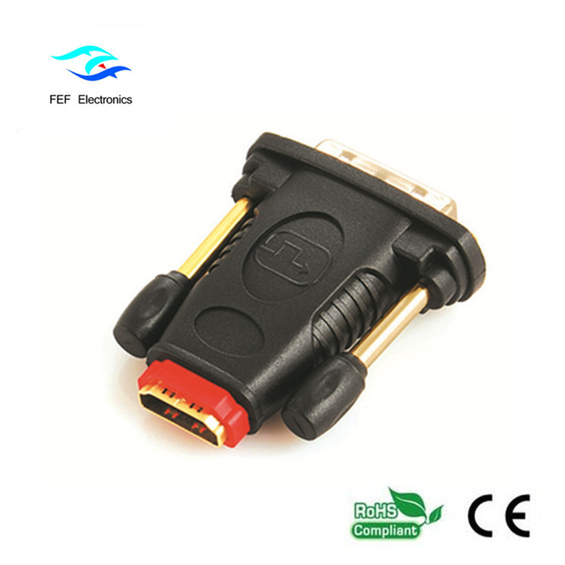 HDMI baineann le DVI 24 + 1 cuibheoir fireann Fireann go Baineann Tiontaire Cód: FEF-HD-006