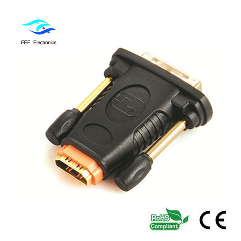 HDMI baineann le DVI 24 + 1 cuibheoir fireann Fireann go Baineann Tiontaire Cód: FEF-HD-006