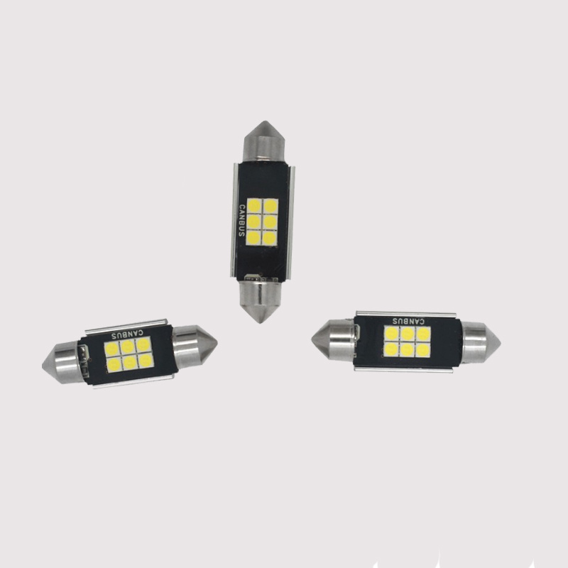 Nua Super geal CANBUS 3030 6smd C5W Festoon 31mm 36mm 39mm faoi stiúir 42mm