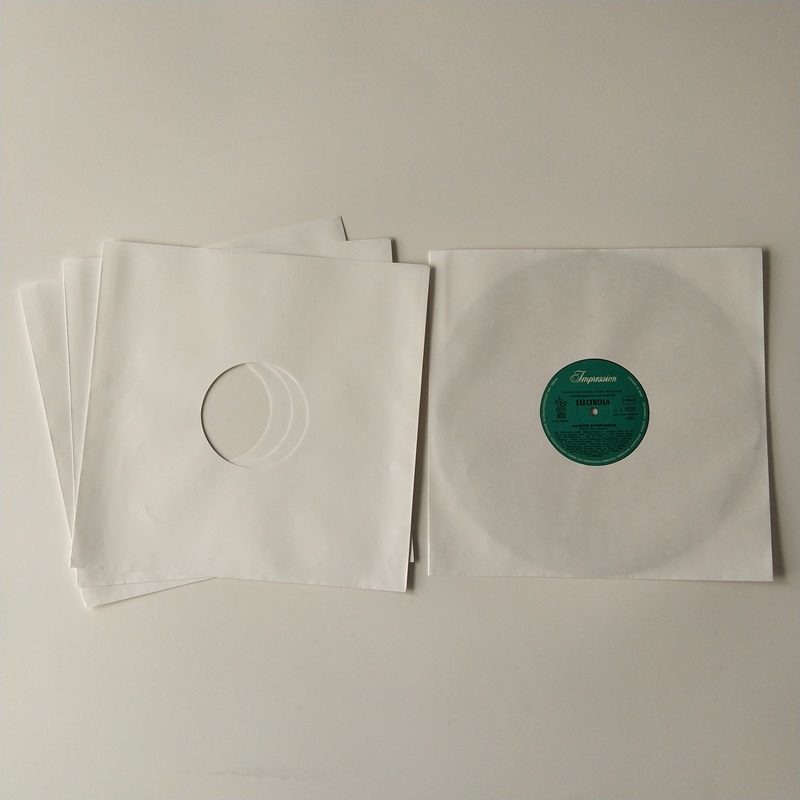 12 LP White Kraft Páipéar Taifead Albam Sleeves Le Lárionad Poll