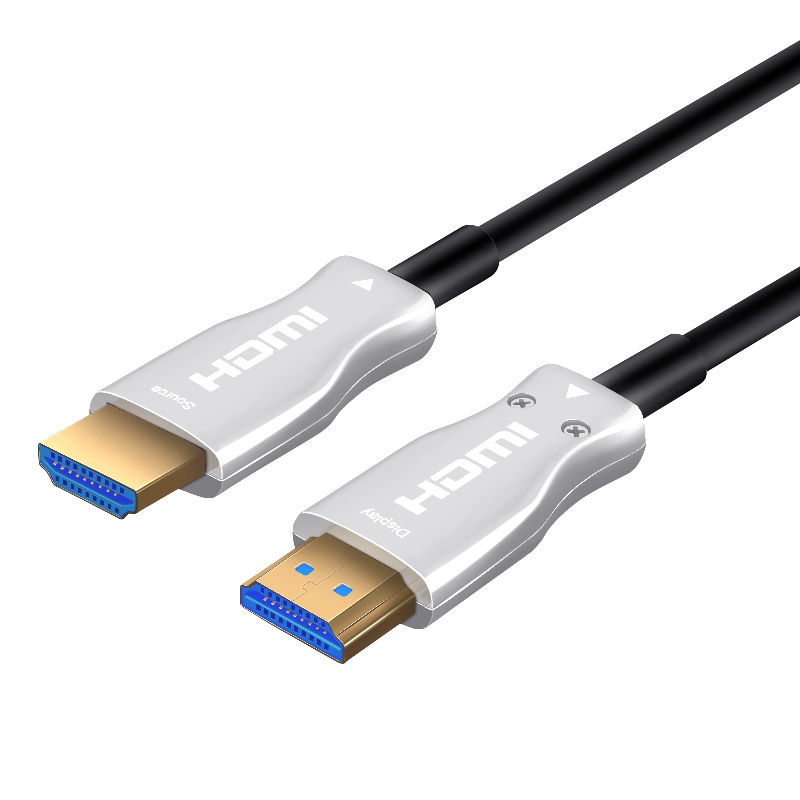 Cábla HDMI Fiber Optúil, HDMI 2.0 AM go AM, 4K @ 60HZ, 18Gps, RGB4: 4: 4 ARC 3D