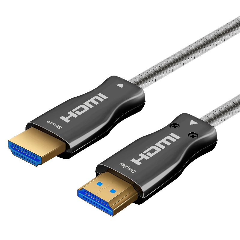 15m 49ft HDMI 2.0 18Gbps 4K 60Hz HDMI go HDMI Cábla le Cábla Snáithín Optúil plátáilte Óir