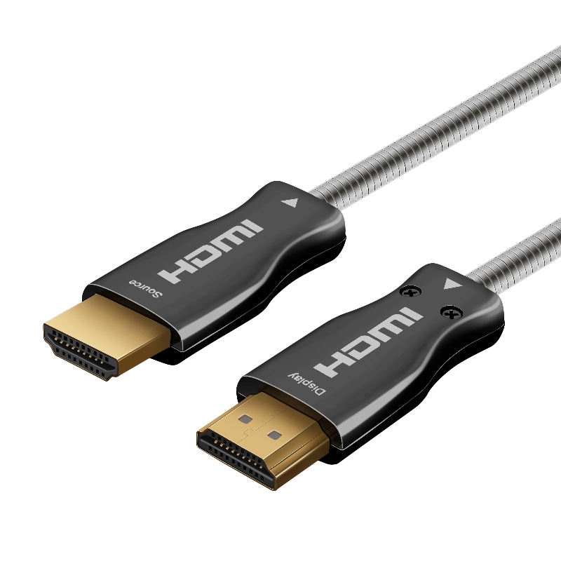 15m 49ft HDMI 2.0 18Gbps 4K 60Hz HDMI go HDMI Cábla le Cábla Snáithín Optúil plátáilte Óir