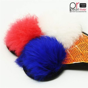 Paiste uachtar reoite pom pom fuaite inaistrithe ar ardchaighdeán