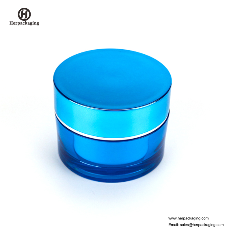 Jar Cosmaideacha Gorm HXL212 Babhta Bán Folamh Coimeádán Double Wall Skincare Jar