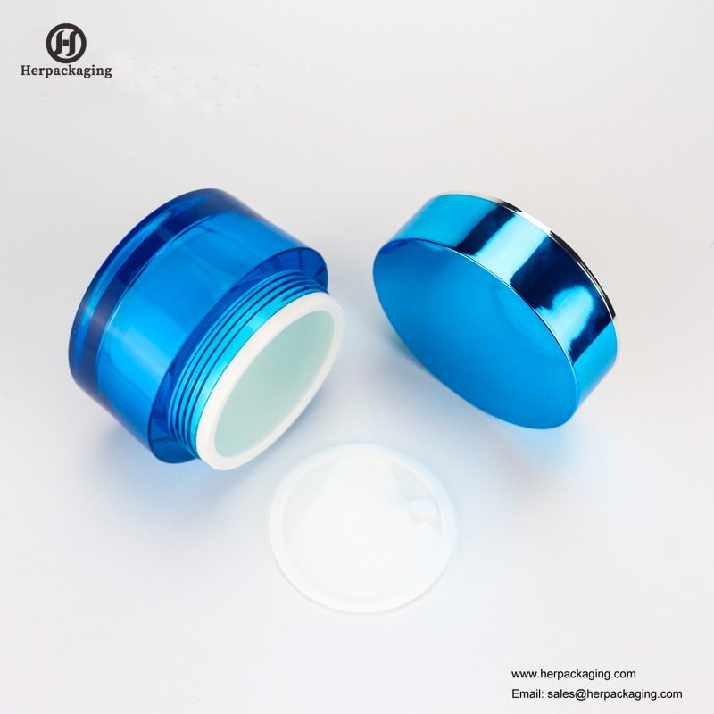Jar Cosmaideacha Gorm HXL212 Babhta Bán Folamh Coimeádán Double Wall Skincare Jar