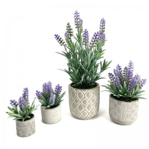 Decor Baile Plandaí Saorga Nua-Aimseartha Baile Socruithe Bláthanna Lavender Maisiú Tabletop