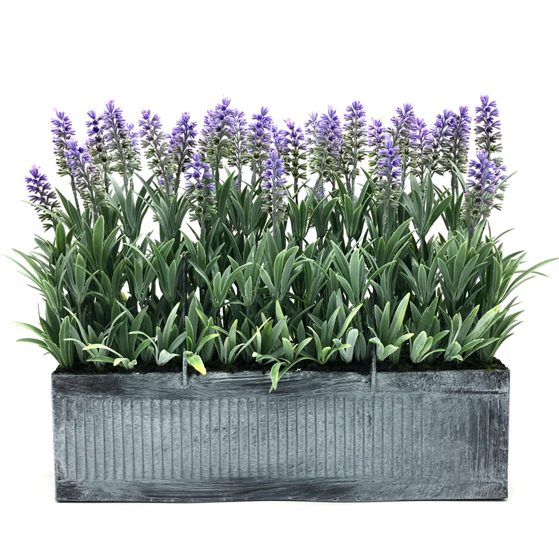 Maisiúchán Baile Planda Miotal Saorga Socruithe Bláthanna Lavender Maisiú Tabletop