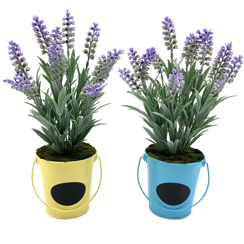 Maisiúchán Baile Planda Miotal Saorga Socruithe Bláthanna Lavender Maisiú Tabletop