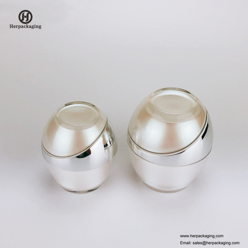 HXL232A Round Jar Cosmaideacha Folamh Coimeádán Balla Dúbailte Skincare Jar
