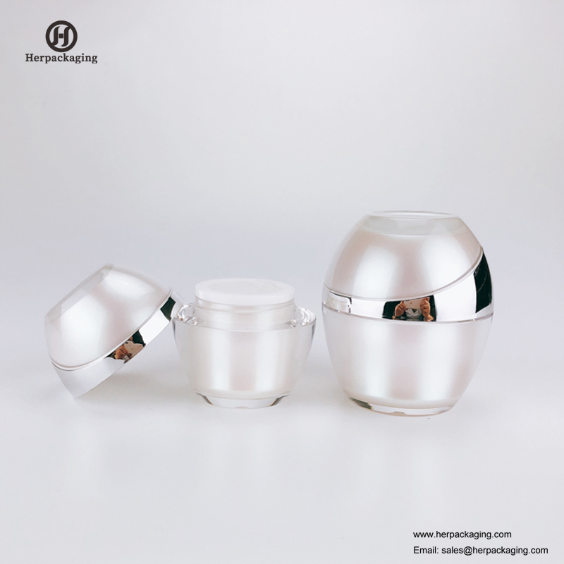 HXL232A Round Jar Cosmaideacha Folamh Coimeádán Balla Dúbailte Skincare Jar