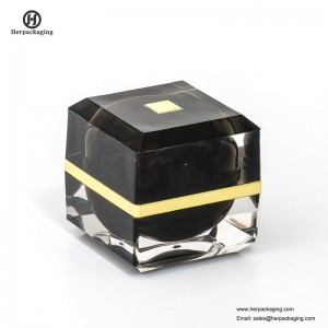 Buidéal agus próca aicrileach cearnach HXL233 le haghaidh uachtar cúram craicinn Jar cosmaideacha folamh Coimeádán balla dúbailte Skincare