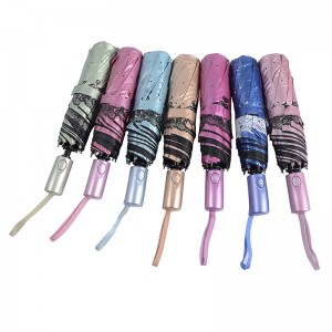 Scáthán cosanta UV ildaite 3 bháisteach fhillte agus scáth gréine