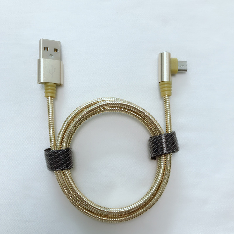 Cábla USB 2.0 Tube Miotail Muirearú Bhabhta Alúmanaim Tithíochta USB cábla le haghaidh micrea USB, Cineál C, muirearú lightning iPhone agus sioncronú