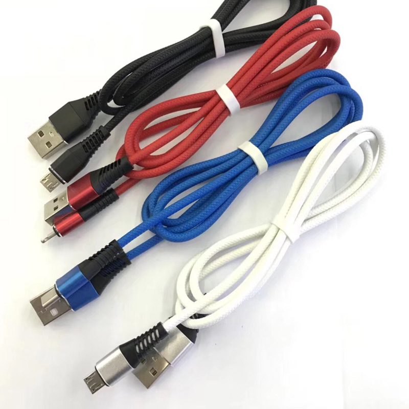 TPE Charging Fast Babhta Tithíochta Alúmanam Flex lúbthachta USB cábla sonraí le haghaidh micrea USB, Cineál C, muirear lightning iPhone agus info