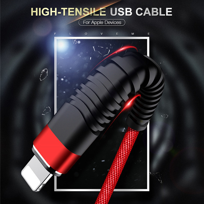 Muirearú Gearrtha go Fast Babhta Tithíochta Alúmanam Flex lúbthachta Cábla sonraí saor in aisce Tangle le haghaidh micrea USB, Cineál C, muirear tintreach iPhone agus sioncron