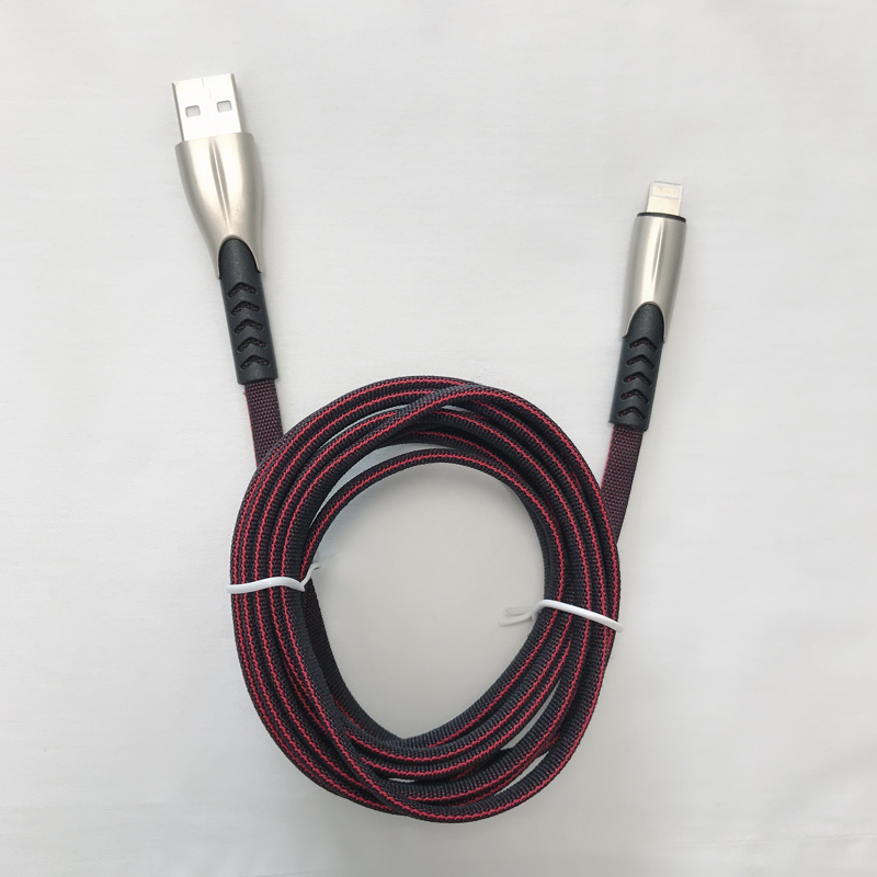2 Méadar 1.8A Luasmharcaithe Maol Suaite Tí Cóimhiotail Tithíochta Tangle Saor in Aisce Flex lúbthachta USB do mhicrea USB, Cineál C, muirear tintreach iPhone agus sionc